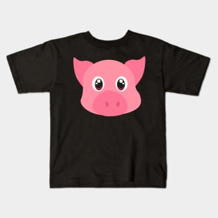 Cute Pig Illustration - Pigs Gifts Kids T-Shirt